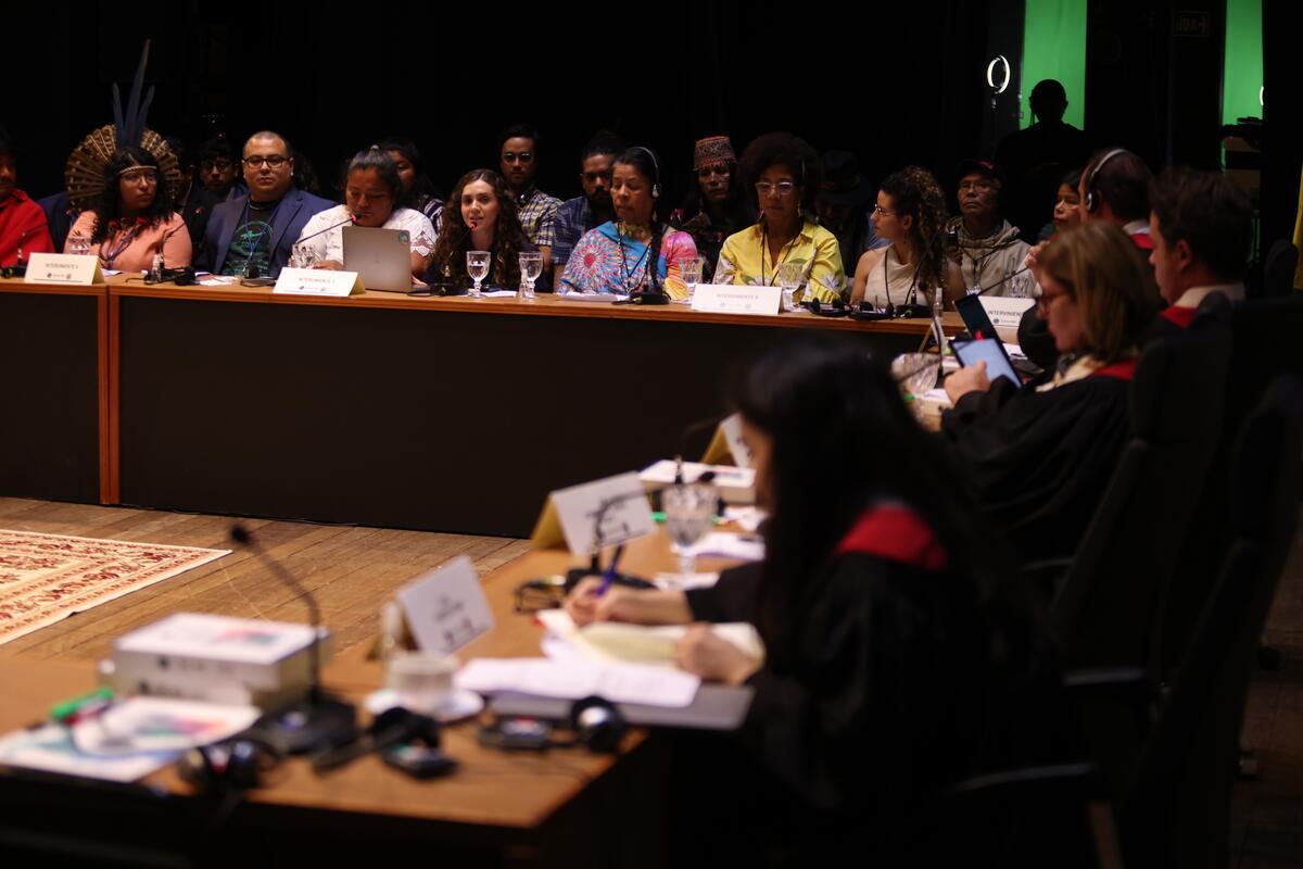 El Bosque Community Testimony before the Inter American Court of Human Rights in Manaus, Brazil. © Gustavo Graf / Greenpeace